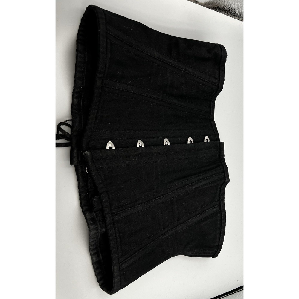 Alter Ego Clothing Women 32 Short Steel Boned Corset Black Lace Up Waist Trainer